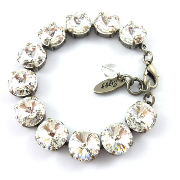 Swarovski Clear Crystal Chunky Rivoli Bracelet - Picture 6 of 10